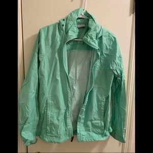 Mint Green Columbia Rain Jacket